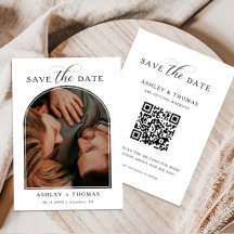 Carte d'annonce de mariage élégante avec photo et