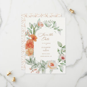 Carte d'annonce de mariage élégante de jardin d'ét