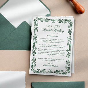 Carte d'annonce de mariage élégante et écologique 