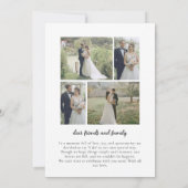 Carte d'annonce de mariage élégante moderne avec 4 (Dos)