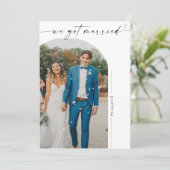 Carte d'annonce de mariage élégante 'Nous nous som (Debout devant)