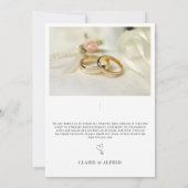 Carte d'annonce de mariage élégante 'Nous nous som (Dos)