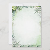 Carte d'annonce de mariage 'Élégante verdure' (Dos)