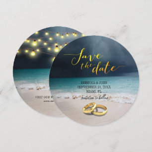 Carte d'annonce de mariage estival élégant sur la