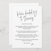 Carte d'annonce de mariage minimaliste (Devant / Derrière)