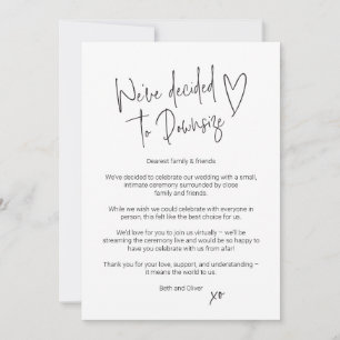 Carte d'annonce de mariage minimaliste