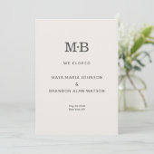 Carte d'annonce de mariage minimaliste moderne (Debout devant)