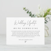 Carte d'annonce de mariage minimaliste réduit (Debout devant)