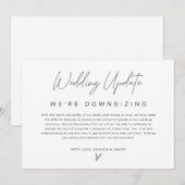 Carte d'annonce de mariage minimaliste réduit (Devant / Derrière)