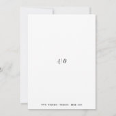 Carte d'annonce de mariage moderne minimale plus p (Dos)