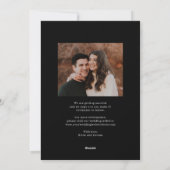 Carte d'annonce de mariage modifiable et raffinée (Dos)