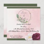 Carte d'annonce de mariage personnalisée (Devant / Derrière)