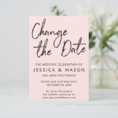 Carte d'annonce de mariage reporté (Debout devant)