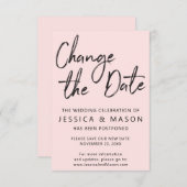 Carte d'annonce de mariage reporté (Devant / Derrière)