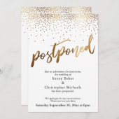 Carte d'annonce de mariage reporté avec confettis  (Devant / Derrière)