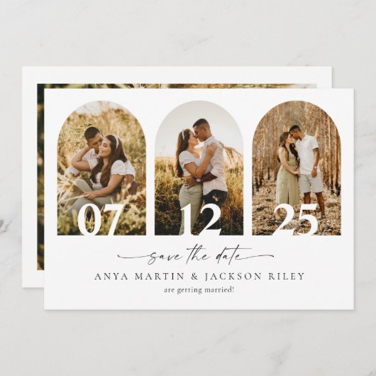 Carte d'annonce de mariage Save The Date (Devant / Derrière)