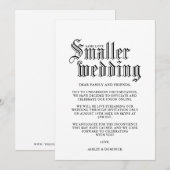 Carte d'annonce de mariage simple gothique plus pe (Devant / Derrière)