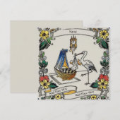 Carte d'annonce de naissance (Devant / Derrière)