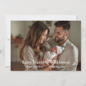 Carte d'annonce de naissance | Annonce de nouveau  (Devant)