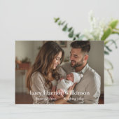 Carte d'annonce de naissance | Annonce de nouveau  (Debout devant)