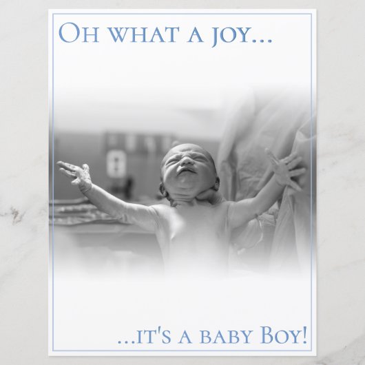 Carte d'annonce de naissance avec bébé (Devant)
