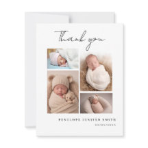 Carte d'annonce de naissance avec plusieurs photos