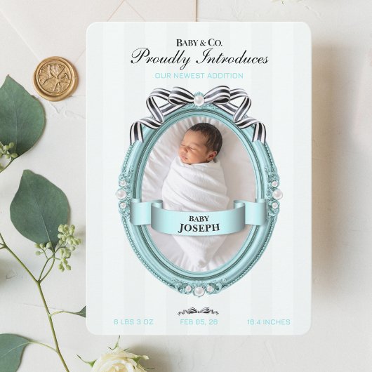 Carte d'annonce de naissance Baby & Co