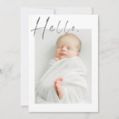 Carte d'annonce de naissance bébé minimaliste (Devant)