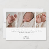 Carte d'annonce de naissance de bébé  (Dos)