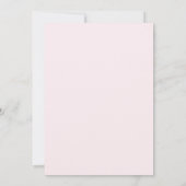 Carte d'annonce de naissance de bébé fille à l'our (Dos)