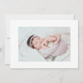 Carte d'annonce de naissance de bébé fille au styl (Dos)