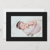 Carte d'annonce de naissance de bébé fille au styl (Dos)