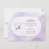 Carte d'annonce de naissance de bébé fille islamiq (Devant)