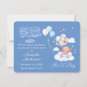Carte d'annonce de naissance de bébé garçon musulm (Devant)