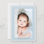 Carte d'annonce de naissance de bébé moderne et mi (Devant)
