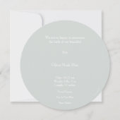 Carte d'annonce de naissance de bébé ours mignon. (Dos)