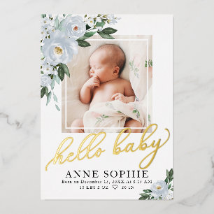 Carte d'annonce de naissance et de remerciement à