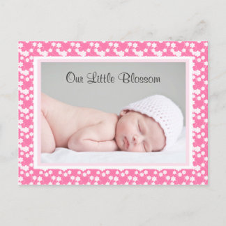 Carte d'annonce de naissance Little Blossom Baby