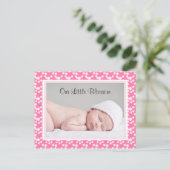 Carte d'annonce de naissance Little Blossom Baby (Debout devant)