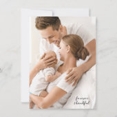Carte d'annonce de naissance Mini Bleu Bébé (Dos)