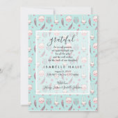 Carte d'annonce de naissance photo d'animaux de la (Dos)