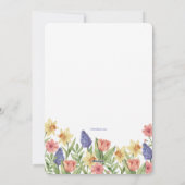 Carte d'annonce de naissance photo de printemps de (Dos)