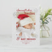 Carte d'annonce de naissance pour bébé pour les fê (Debout devant)