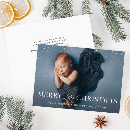 Carte d'annonce de naissance pour le petit Noël
