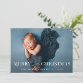 Carte d'annonce de naissance pour le petit Noël (Debout devant)
