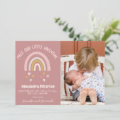 carte d'annonce de naissance Saint-Valentin cœurs (Debout devant)
