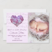 carte d'annonce de naissance Saint-Valentin Romant (Devant)