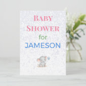Carte d'annonce de naissance Tirage au sort de cou (Debout devant)