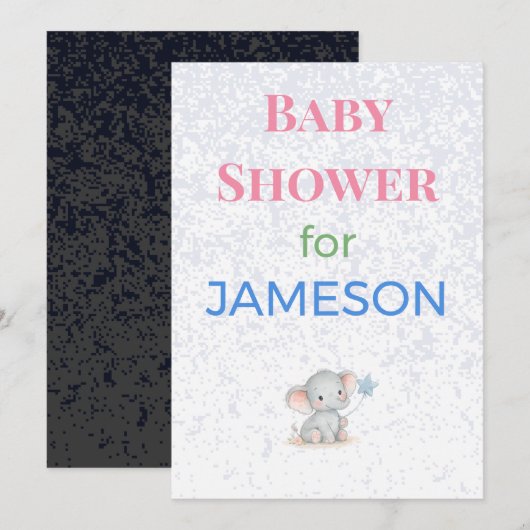 Carte d'annonce de naissance Tirage au sort de cou (Devant / Derrière)