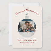 Carte d'annonce de Noël Bébé 2-Photo (Devant)